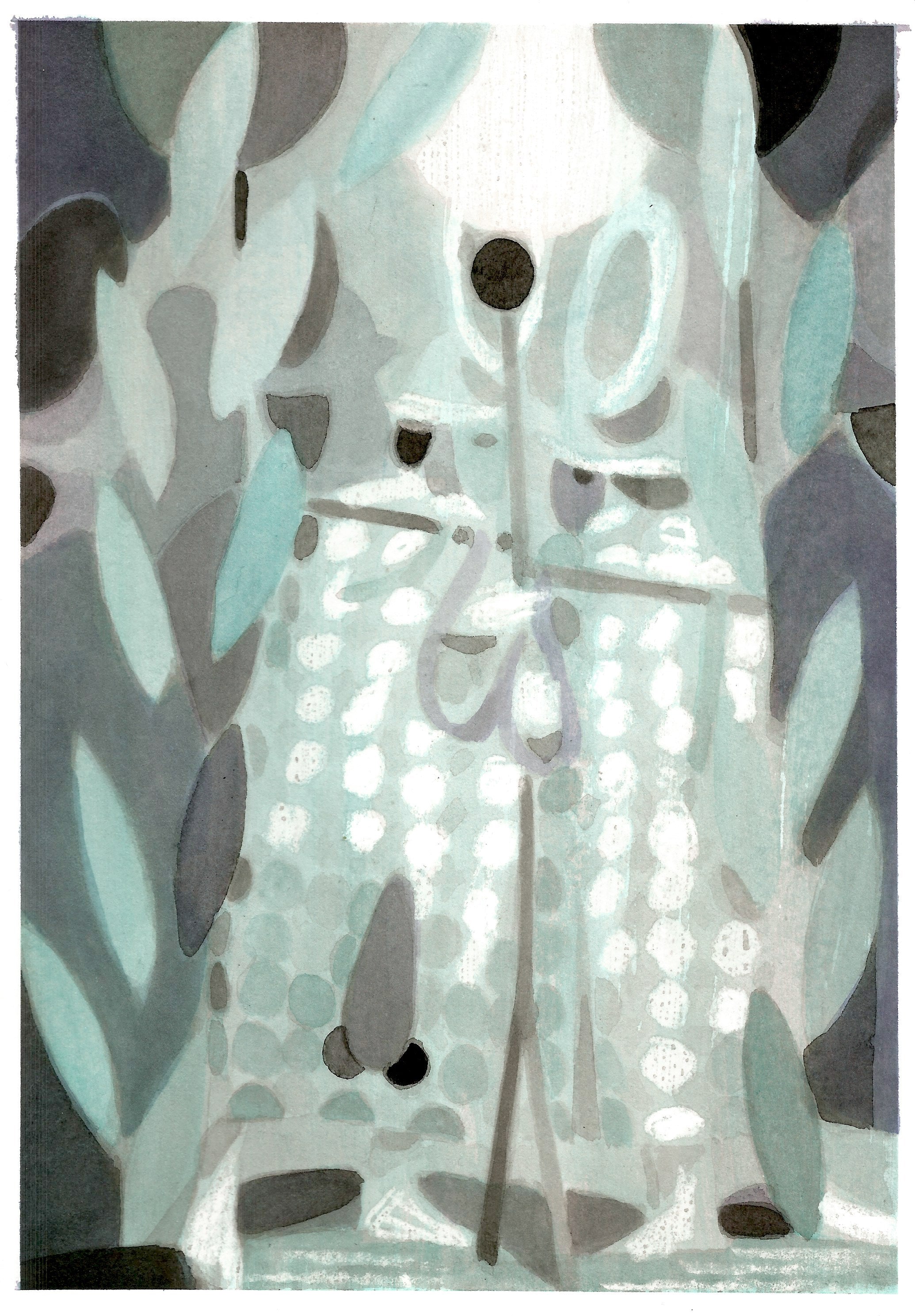 Adam Dix 'Wood cutter', 2020 Ink on Langton hot press paper 25x18cm