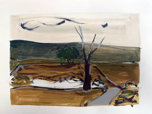 Peter Ashton Jones 'The Burnt Tree', 2021 Watercolour, gouache, Indian ink on paper 21x30cm