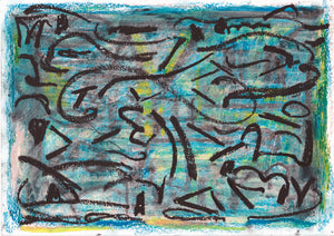 Kiera Bennett ‘Landscape Tree 3', 2020 Oil pastel on paper 21x29.7cm