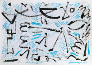 Kiera Bennett ‘Studio Shapes 117', 2022 Oil pastel on paper 21x29.7cm