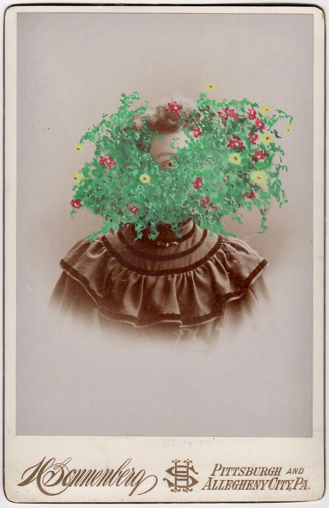 Tom Butler 'Sonnenberg', 2018 Gouache on Albumen print 16.5x10.8cm