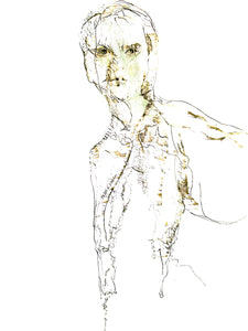 Graham Dolphin 'Ad Five', 2021 Ink heat transfer on paper 29x21cm