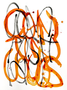 Graham Dolphin 'Continuous Composition', 2021 Ink on paper 42x29cm