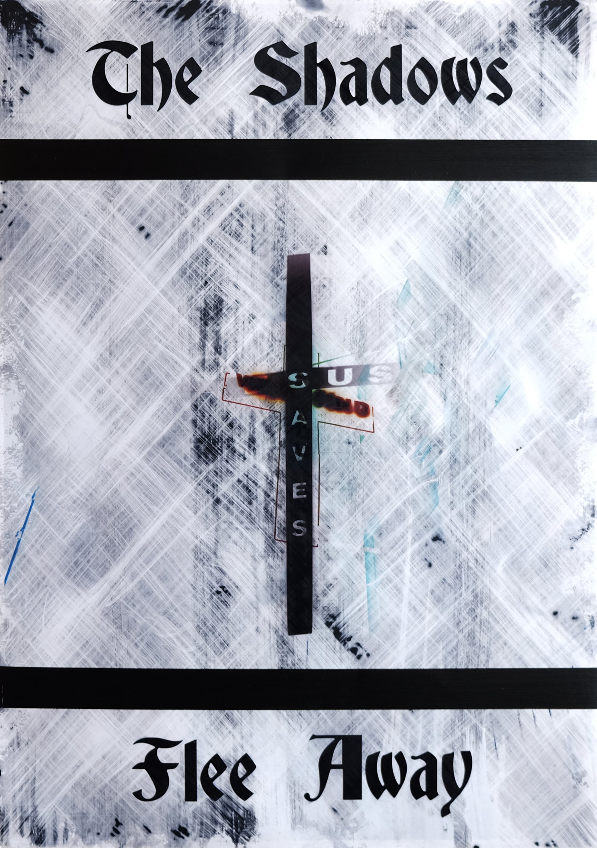 Zavier Ellis 'And the Shadows Flee Away (Sin Saves) I', 2020 Acrylic on digital gloss print 42x29.7cm