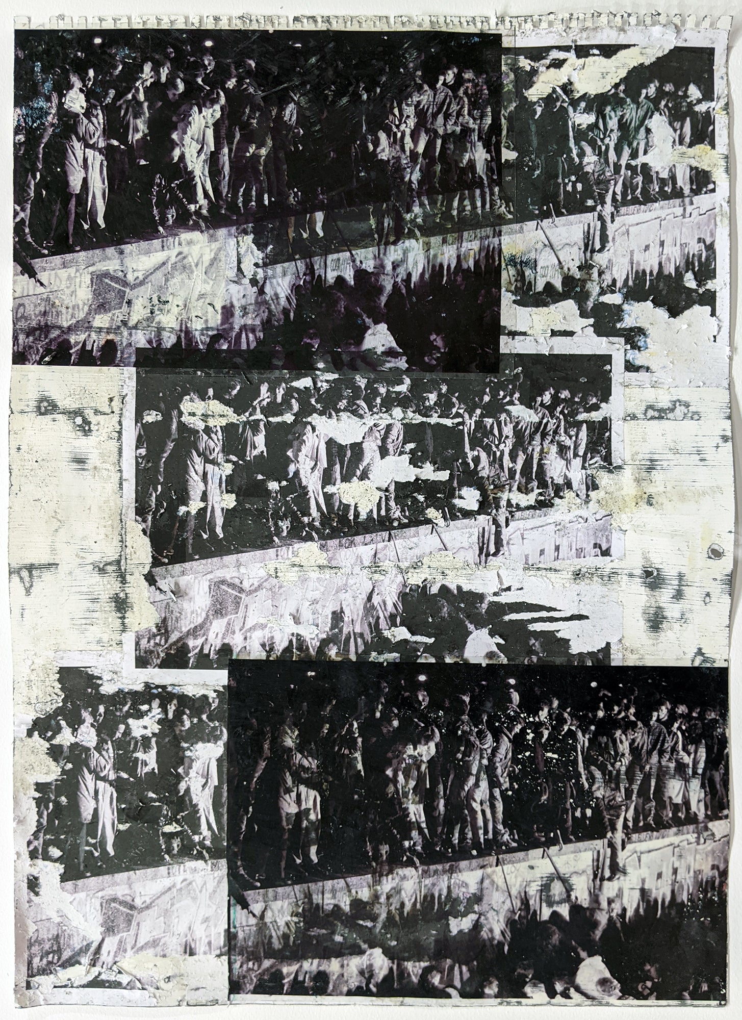 Zavier Ellis 'Freiheit XXII', 2021 Emulsion, acetate, collage on paper 59.4x42cm