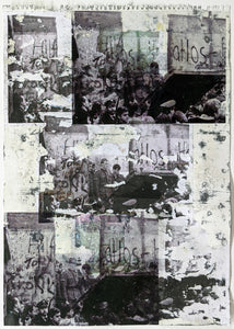 Zavier Ellis 'Freiheit XXVI', 2021 Emulsion, acetate, collage on paper 59.4x42cm