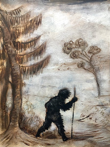 Lisa Ivory 'Wanderer', 2021 Oil on Arches paper 31x23cm
