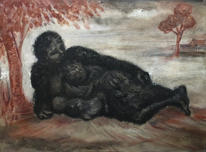 Lisa Ivory 'Wild Family', 2021 Oil on Arches paper 23x31cm