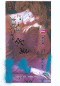 Sam Jackson 'Chronicles 119-X', 2020 Spray paint, ink, pencil on paper 29.7x21cm