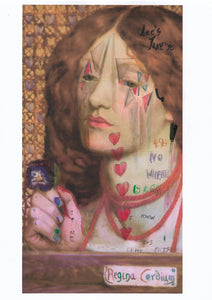 Sam Jackson 'Chronicles 121-X', 2020 Spray paint, ink, pencil on paper 29.7x21cm