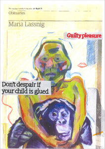 Hugh Mendes 'Maria Lassnig: Guilty Pleasure', 2021 Ink, pencil, coloured pencil on digital print 29.7x21cm