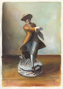 Richard Moon 'The Dandy X (colour version)', 2021 Water soluble graphite on paper 28.5x20cm