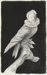 Richard Moon 'Study for Augur Series no. 25', 2021 Water soluble graphite on paper 28.5x18cm