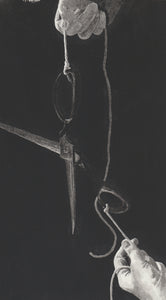 Richard Moon 'Study with Scissors 2', 2021 Ink on paper 29.5x16.5cm