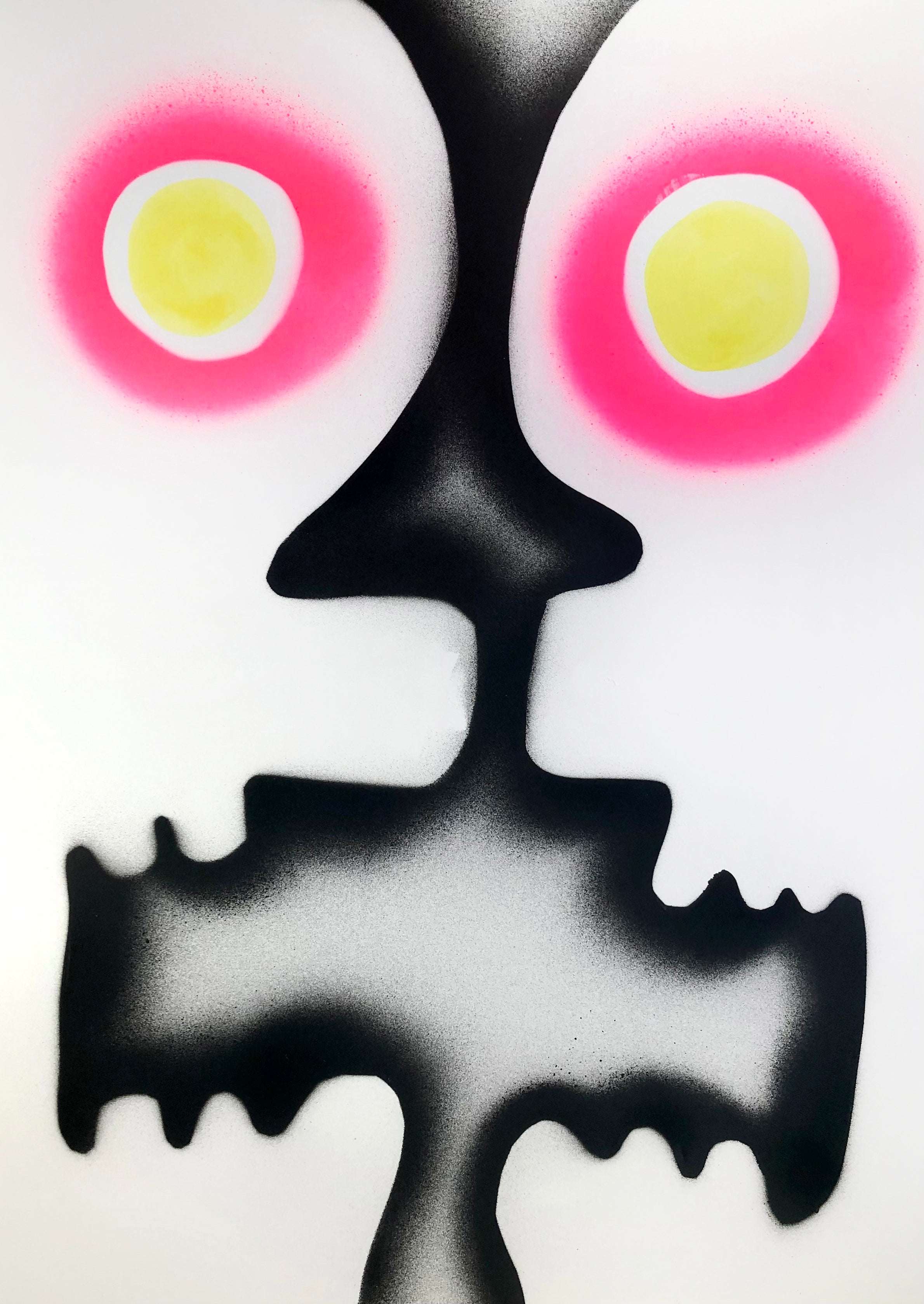 Alex Gene Morrison ‘HEX 25', 2021 Acrylic, spray paint, watercolour and ink on paper 59.4x42cm