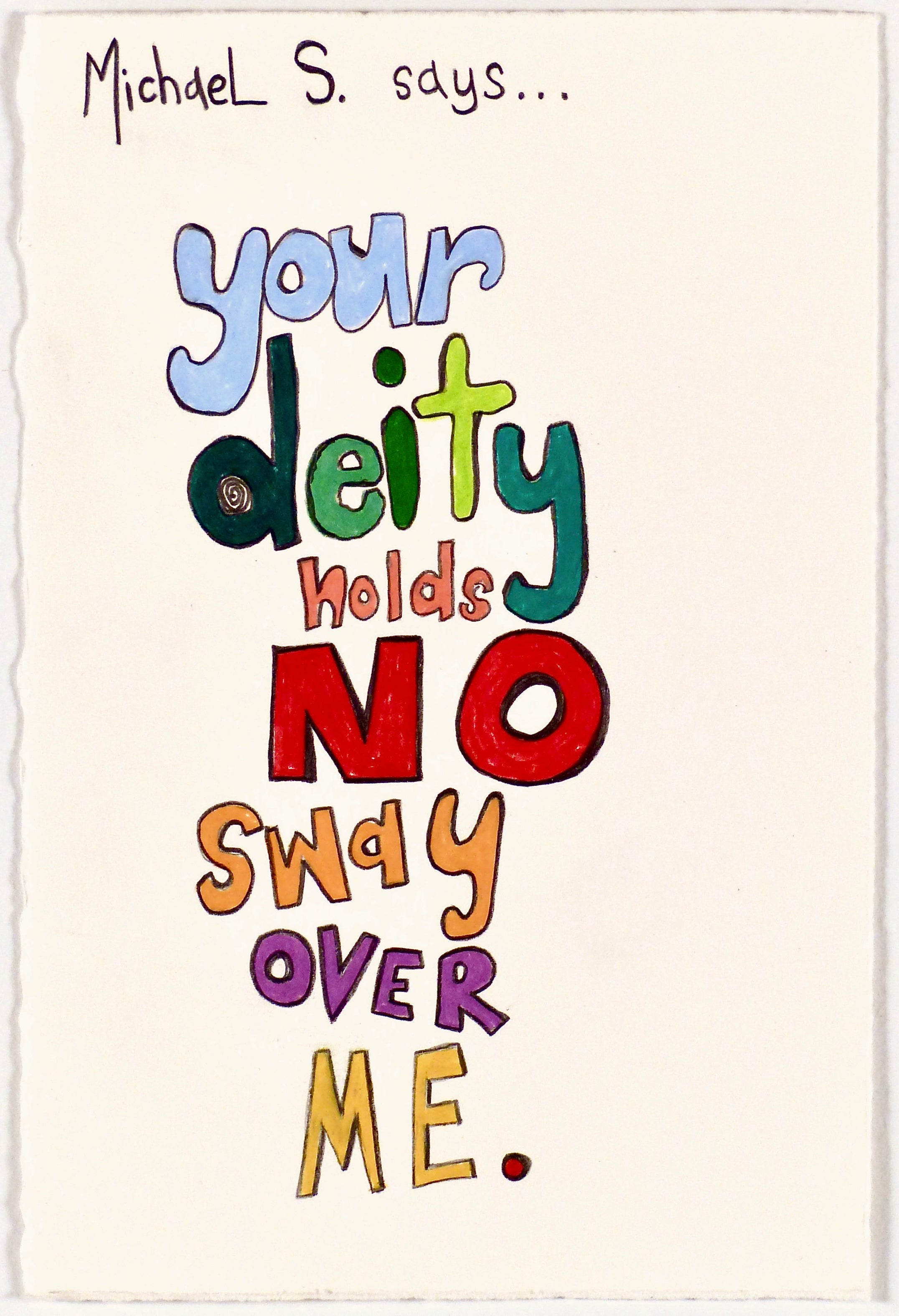 Michael Scoggins 'COVID19/BLM DRAWING #28 (your deity)', 2021 Graphite & coloured pencil on paper 27.9x17.8cm