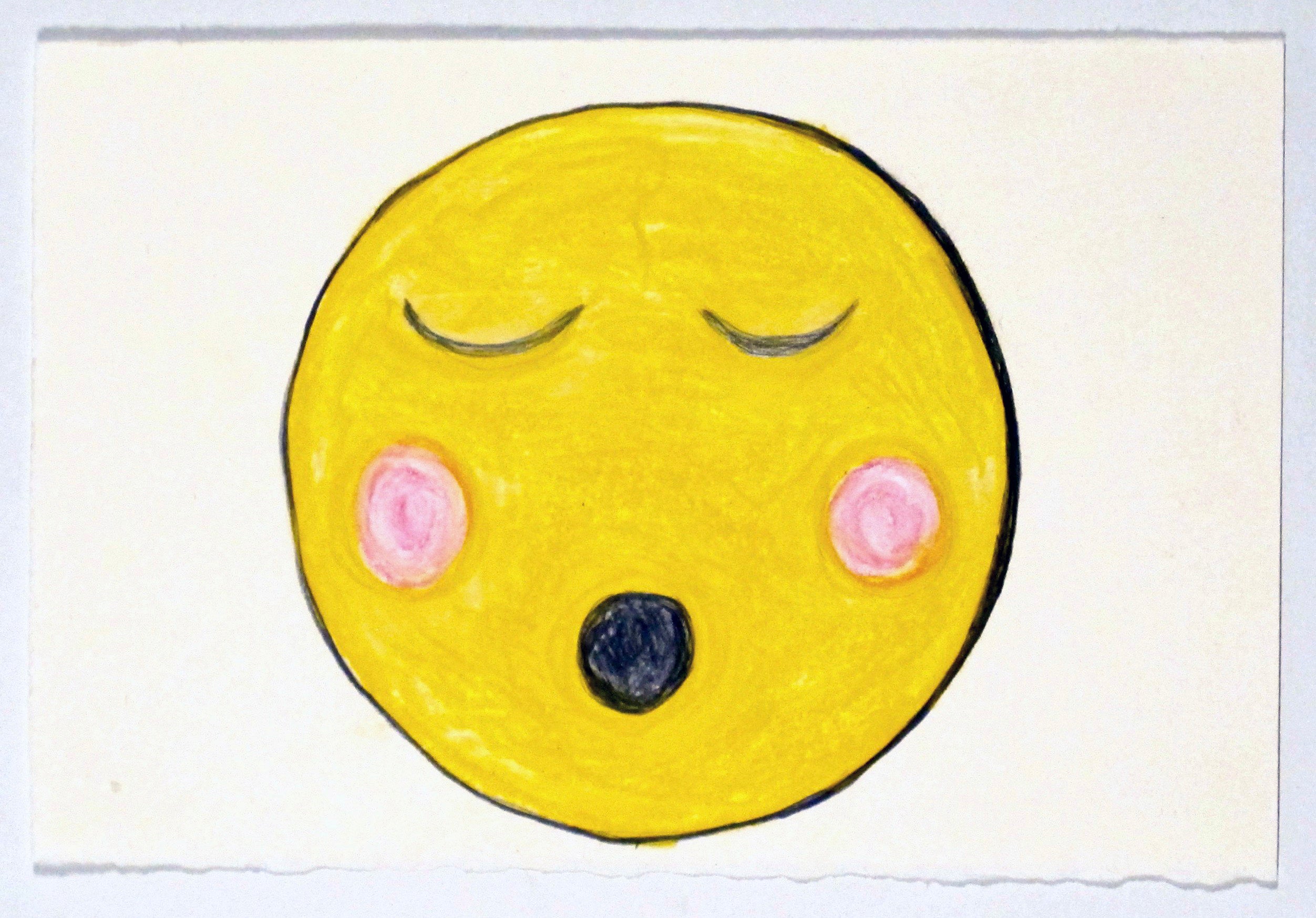 Michael Scoggins 'COVID/BLM DRAWING #40 (ommmmm)', 2022 Graphite, coloured pencil on paper 18x28cm