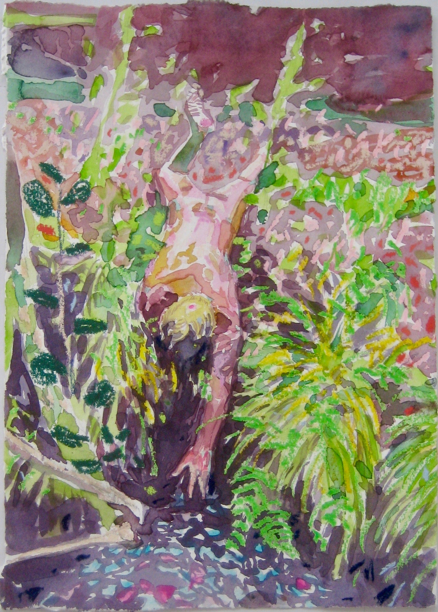 Dominic Shepherd 'Deep Well', 2020 Watercolour, pastel on paper 30x21cm