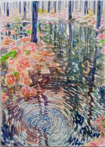 Dominic Shepherd 'Labyrinth' 2020 Watercolour & pastel on paper 30x21cm