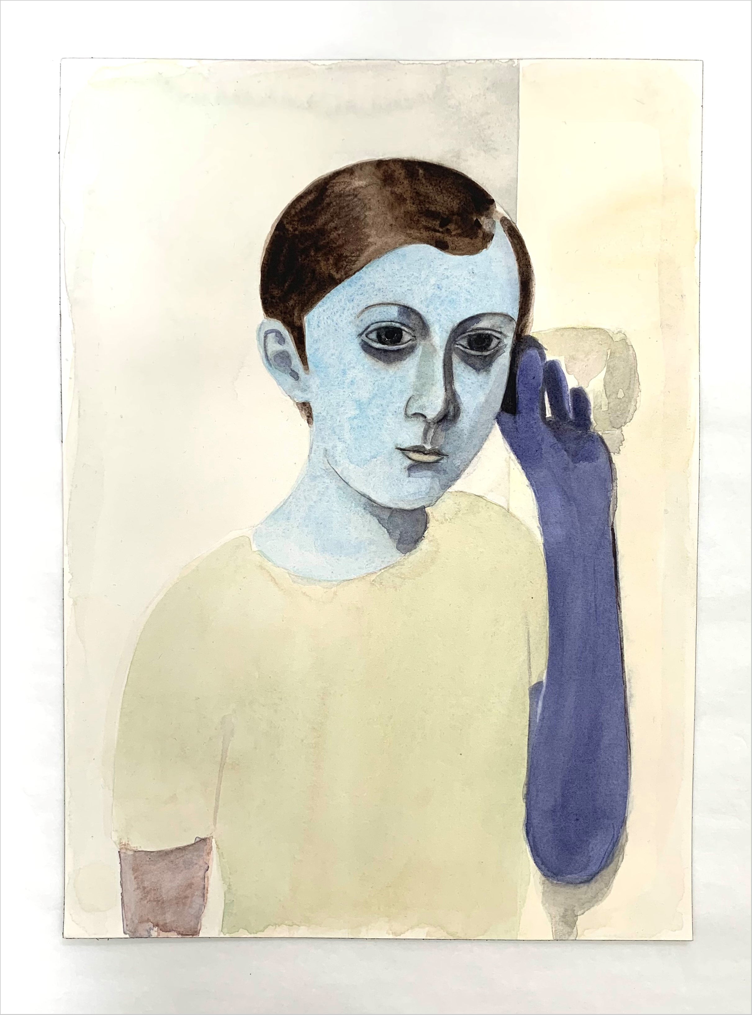 Richard Wathen 'Eavesdropper', 2021 Watercolour on 300gsm HP Arches paper 36x26cm
