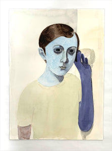 Richard Wathen 'Eavesdropper', 2021 Watercolour on 300gsm HP Arches paper 36x26cm