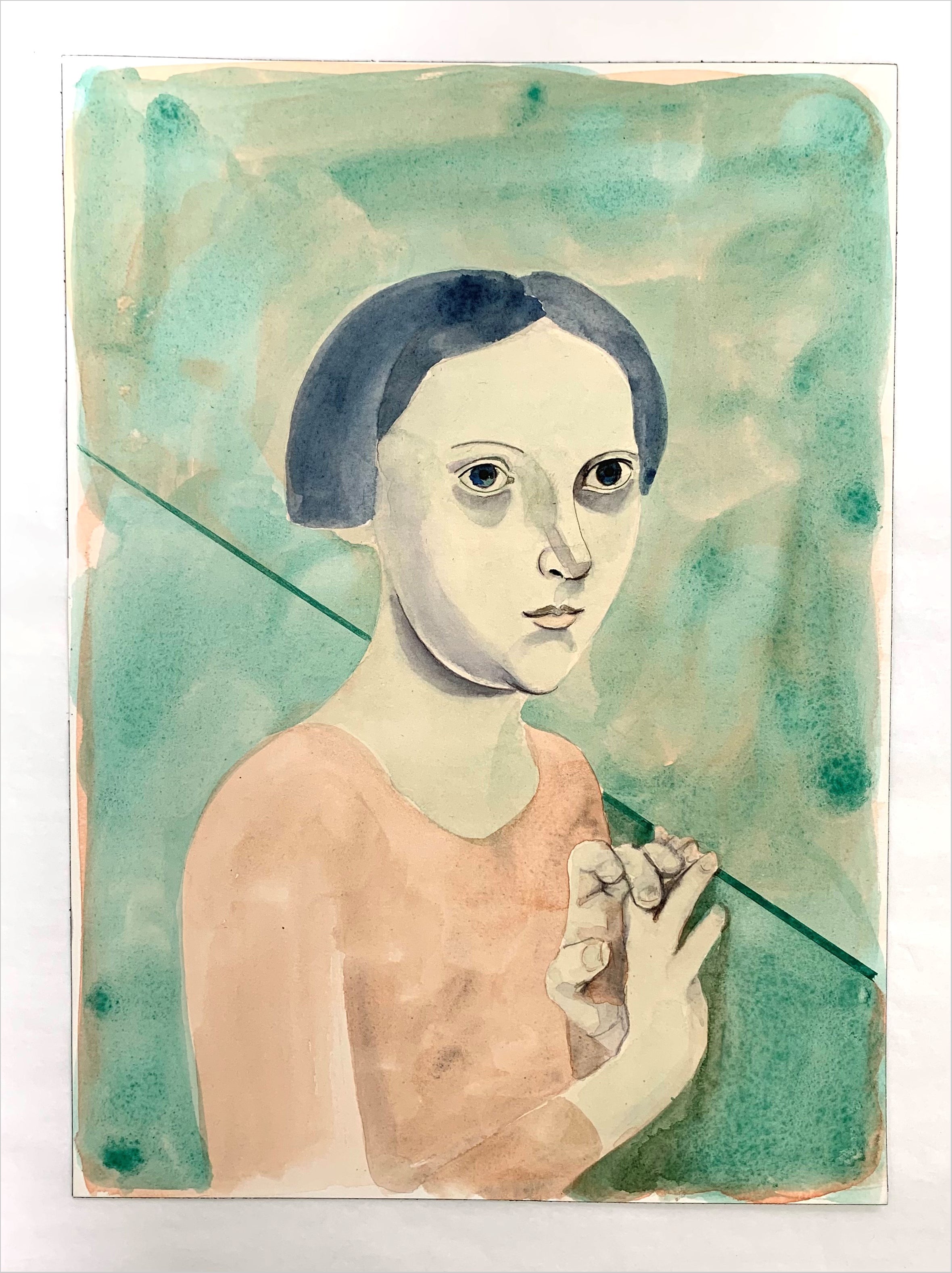 Richard Wathen 'Jut', 2021  Watercolour on 300gsm HP Arches paper 36x26cm